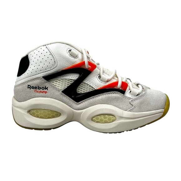 Reebok Question Pump Chalk Black Orange Basketball Shoes H06490 Men's Sz 7 - 11 - Picture 1 of 9